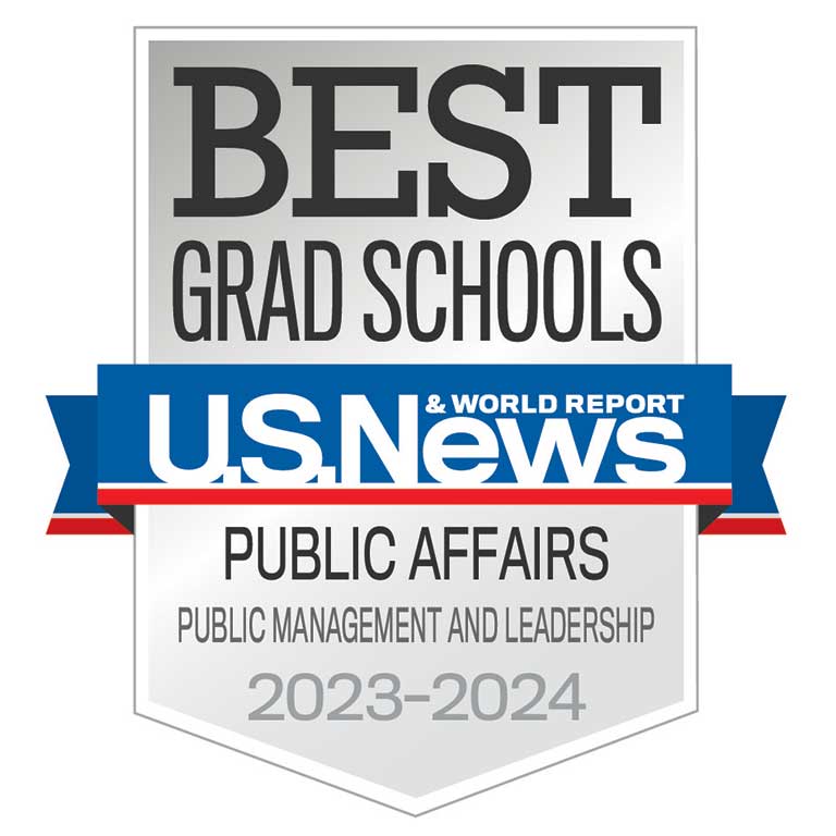 Public Management and Leadership badge from U.S. News and World Report.