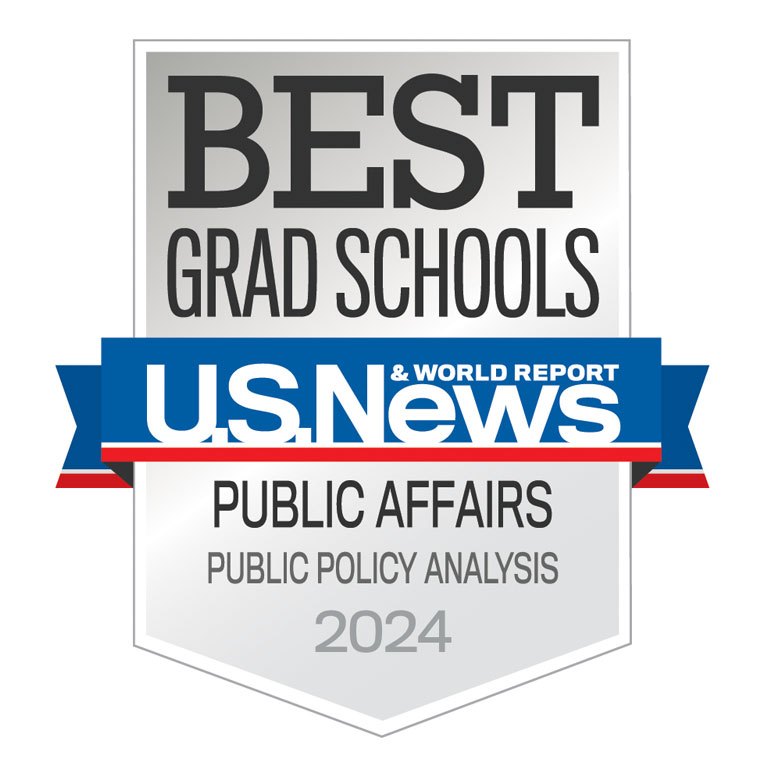 Public Policy Analysis award badge from U.S. News and World Report.