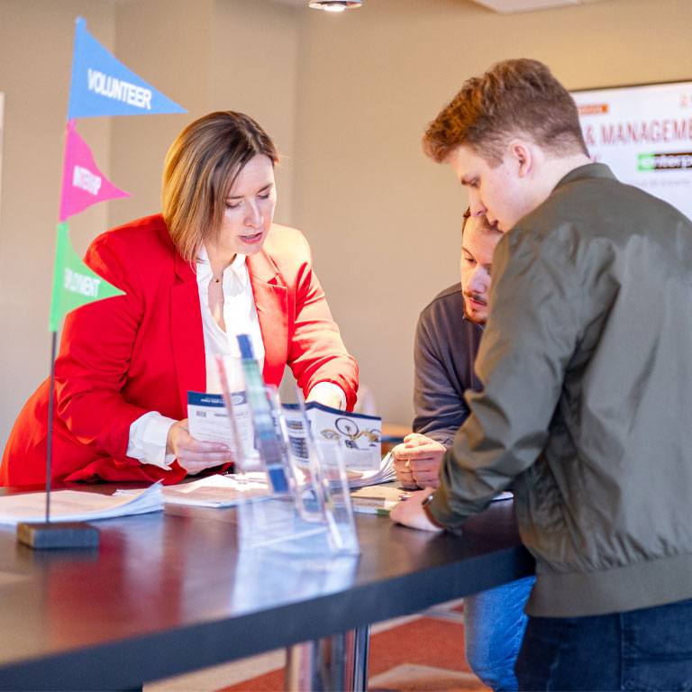 Students learning about career opportunities